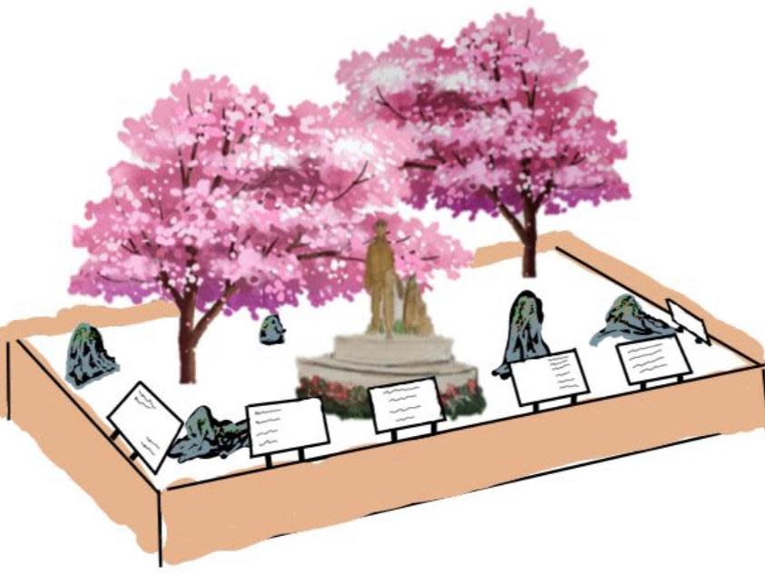 Concept idea of monument created by student Megan Farrenkopf