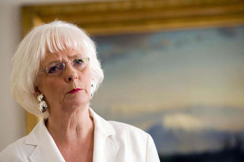 Johanna Sigurdardottir broke a lot of new ground when she was elected prime minister of Iceland in 2009. She was the country’s longest-serving MP and the <a href="http://www.theguardian.com/world/2009/jan/30/iceland-elects-gay-prime-minister" target="_blank">first openly gay premier in the world</a>, according to the Guardian. <br> <br> But her political career started at the country’s national airline, Icelandair, where she <a href="http://www.nytimes.com/2009/02/02/world/europe/02iceland.html" target="_blank">worked as an air stewardess for more than 30 years</a>, the New York Times reports. She became a union organizer at the airline, launching her into the trade union movement, and eventually national politics.   <br> <br> <em>Johanna Sigurdardottir in Reykjavik, Iceland, on February 1, 2009. (HALLDOR KOLBEINS/AFP/Getty Images)</em>