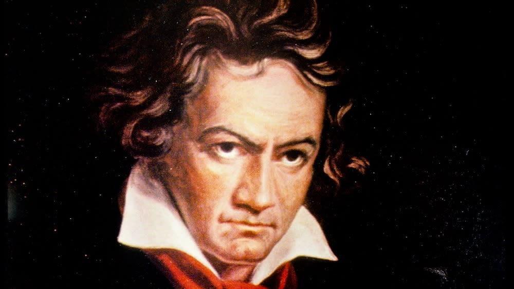  An artist's illustration of Beethoven . 