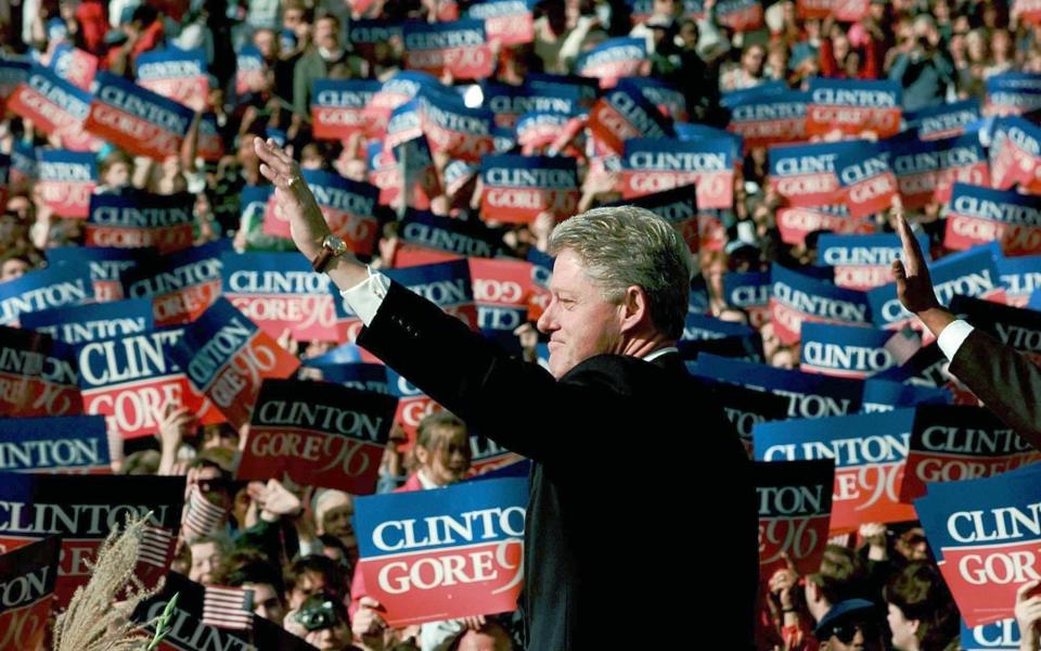 Heady promise: Bill Clinton on the campaign trail, 1996 - RUTH FREMSON