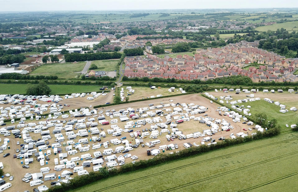 An aerial view of the Rutland Showground. (SWNS)