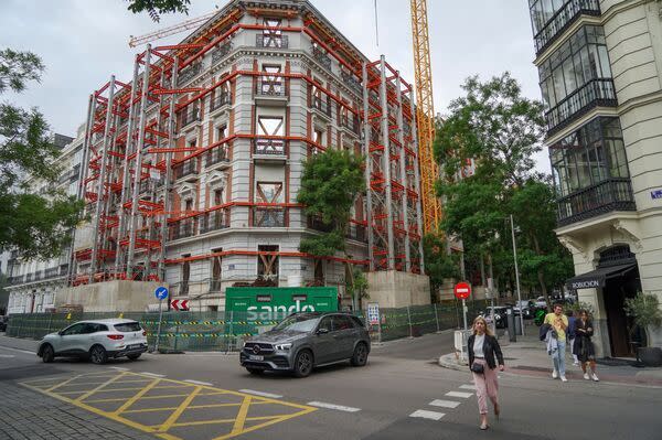 Rehabilitación de un edificio en el Barrio Salamanca de Madrid. Foto: Bloomberg