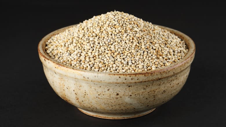 Bowl of sorghum grains