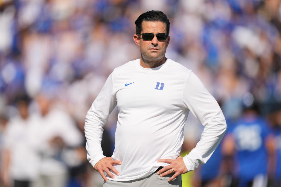 Manny Diaz's Duke Blue Devils are 5-0 heading into Week 6's matchup with Georgia Tech. (Grant Halverson/Getty Images)