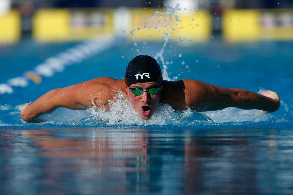 STANFORD, CALIFORNIA - AUGUST 04: Ryan Lochte swims in the Men's 200m Individual Medley during day 5 of the Phillips 66 National Championships on August 04, 2019 in Stanford, California. (Photo by Lachlan Cunningham/Getty Images)