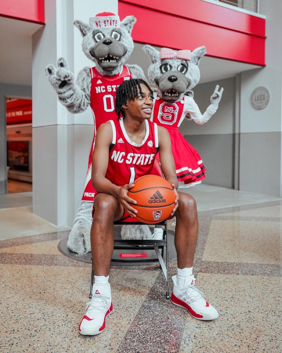 Robert Dillingham, a five-star 2023 recruit from California's Donda Academy, unofficially visited N.C. State basketball over the summer and again this fall. Dillingham is a Hickory native and the No. 8 overall junior in the nation, per 247Sports composite rankings.