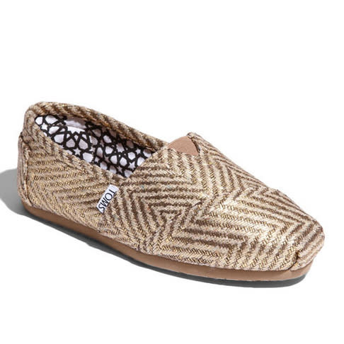 TOMS Gilded Herringbone Women's Classics, $54, at toms.com