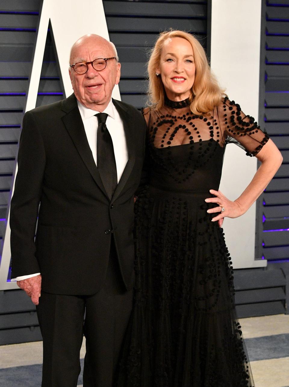 2019: Rupert Murdoch and Jerry Hall attend the 2019 Vanity Fair Oscar Party: (Getty Images)
