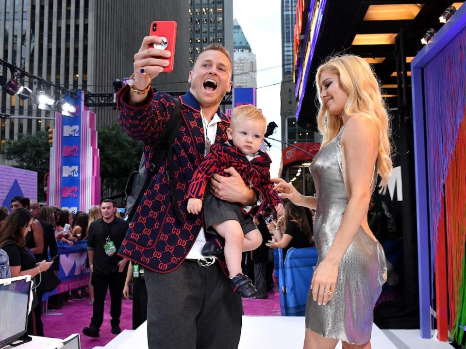 Spencer Pratt, Gunner Pratt, and Heidi Pratt attend the MTV VMAs