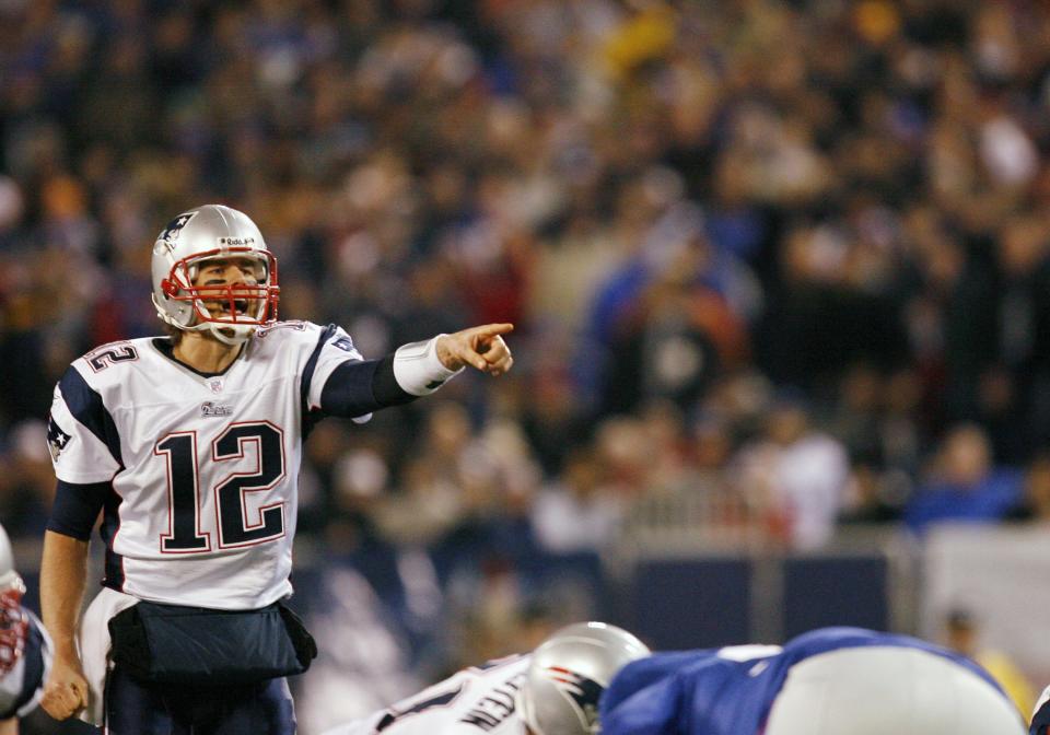 Tom Brady and the 2007 New England Patriots made sure every opponent knew they were not stopping until game's end. (Photo by Rob Tringali/Sportschrome/Getty Images)