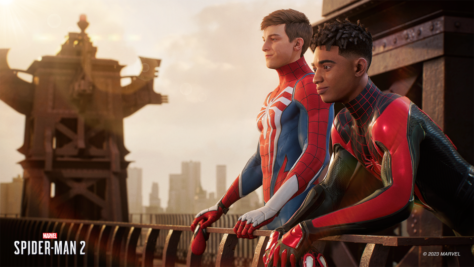 marvel spider man 2 peter parker and miles morales