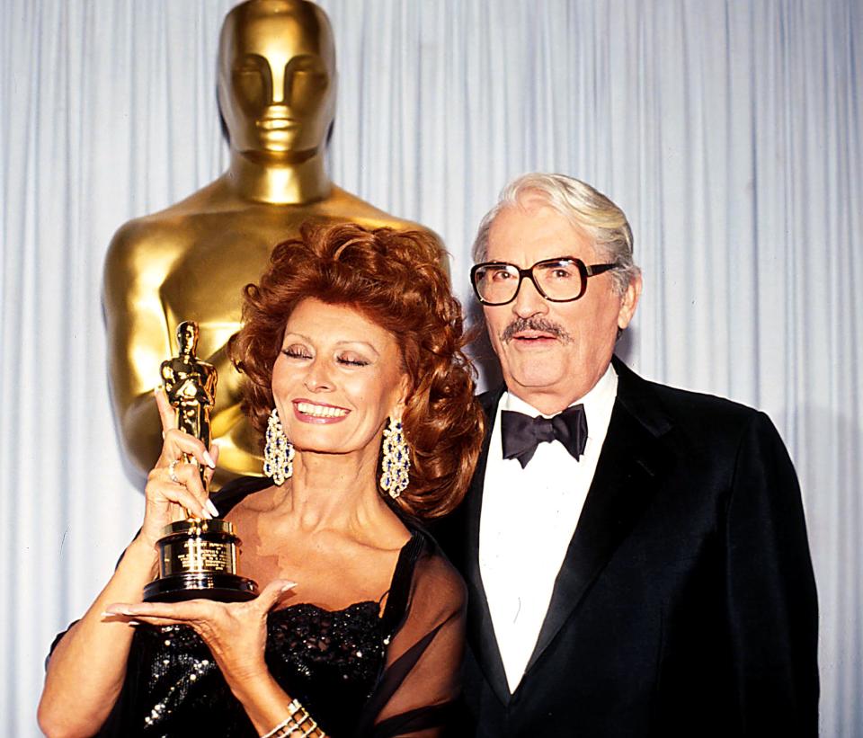<span><span>Sophia Loren And Gregory Peck at the 63rd Academy Awards ceremony on March 25, 1991, at the Shrine Auditorium in Los Angeles, California</span><span>Ralph Dominguez/MediaPunch/Shutterstock</span></span>