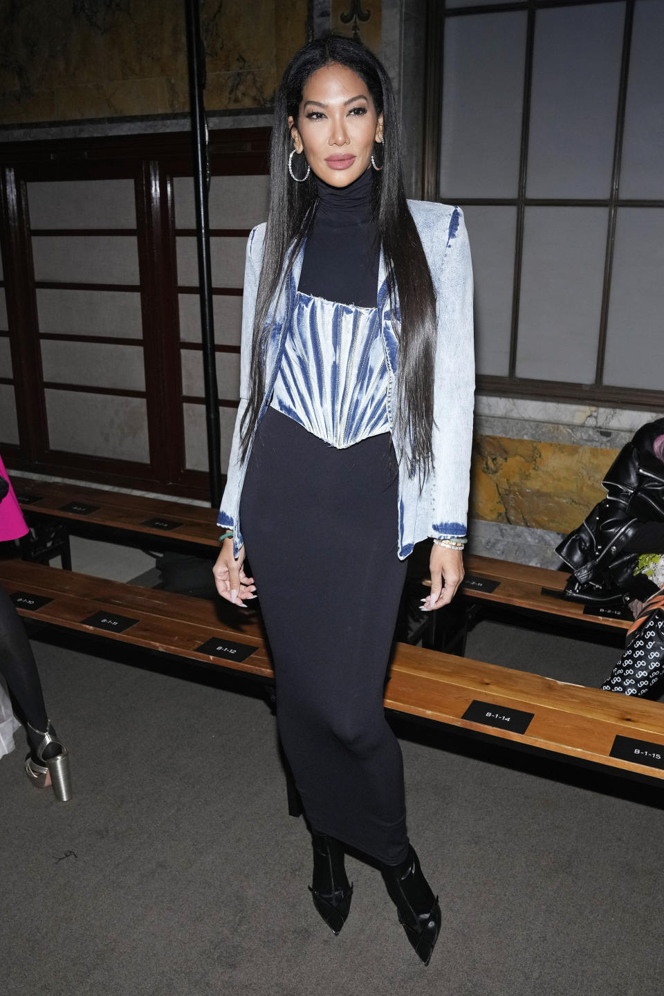 Kimora Lee Simmons attends the Prabal Gurung Fall/Winter 2023 fashion show at Gotham Hall on Friday, Feb. 10, 2023, in New York. (Photo by Charles Sykes/Invision/AP)