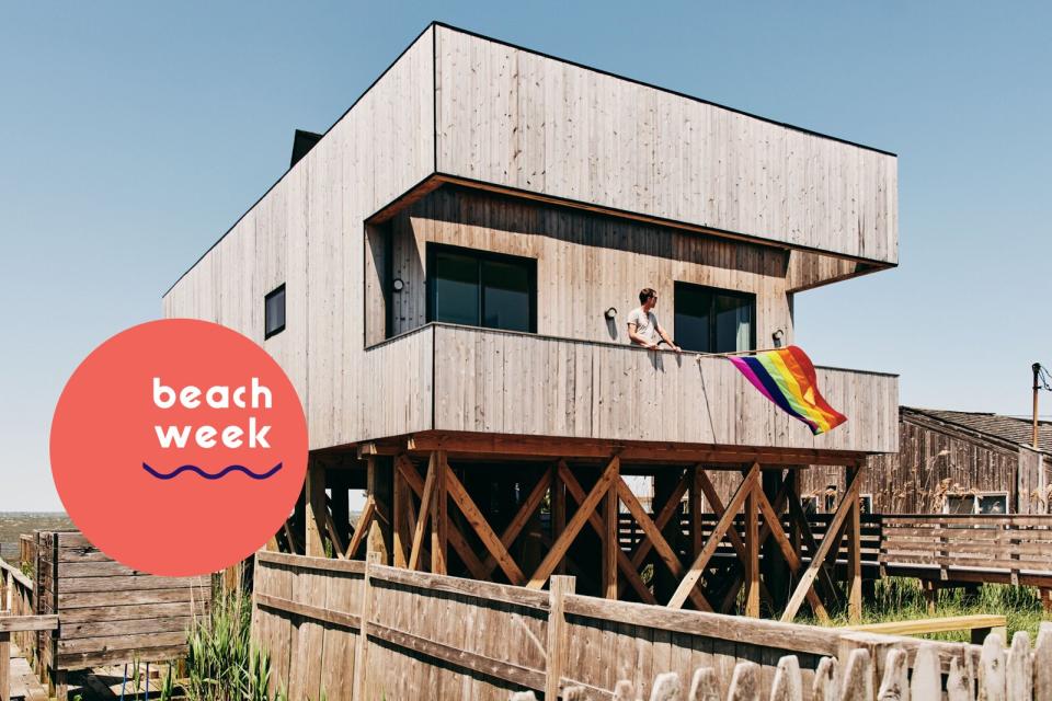 The CEO of Getaway and his partner navigated Covid delays, building codes, shipping logistics, and 10-foot-tall reeds to make a home in Fire Island’s historic LGBTQ community.
