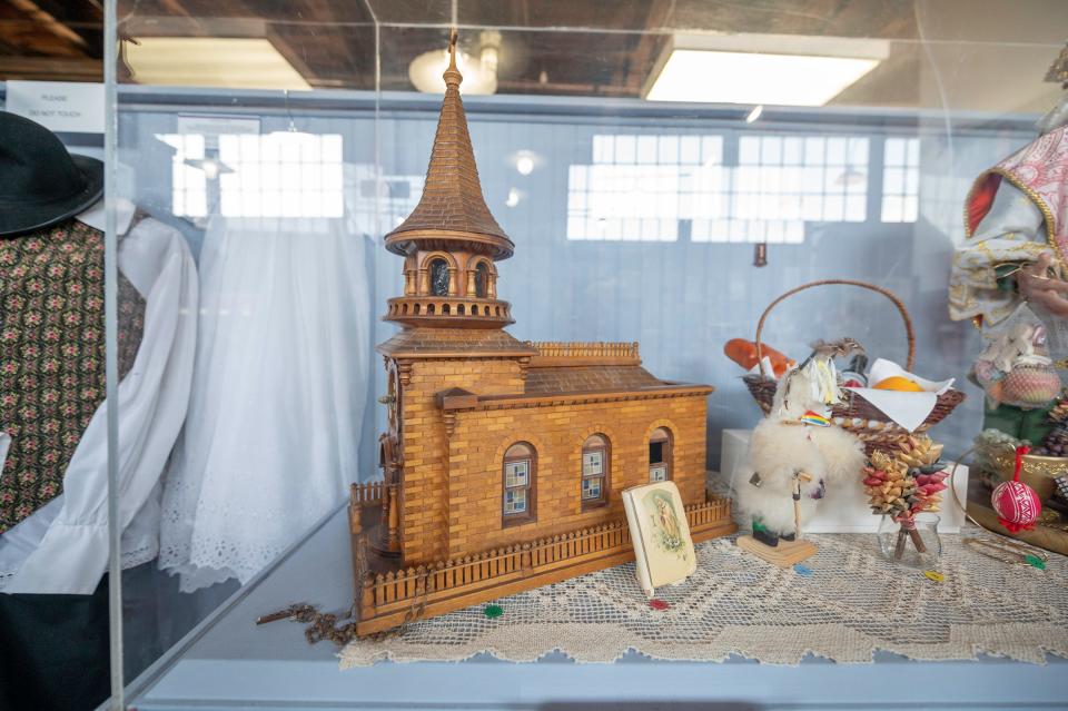 A model of St. Mary's Church is on display as part of the Pueblo Heritage Museum exhibit that celebrates Pueblo's historic Slovenian American community.