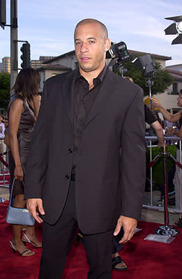 Vin Diesel at the Westwood premiere of Universal's The Fast and The Furious