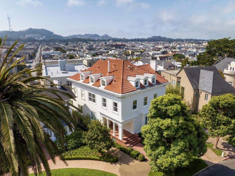 The mansion in the exclusive Presidio Terrace gated community is listed for $17.9 million.