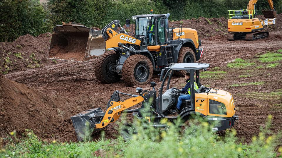 The 12EV, also known as an ePICO, is an electric compact wheel loader. At the roadshow the 12EV was a prototype but is now available to customers and in full production.