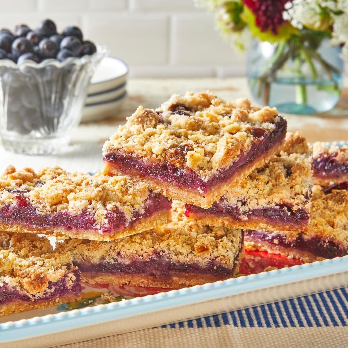 spring desserts blueberry bars