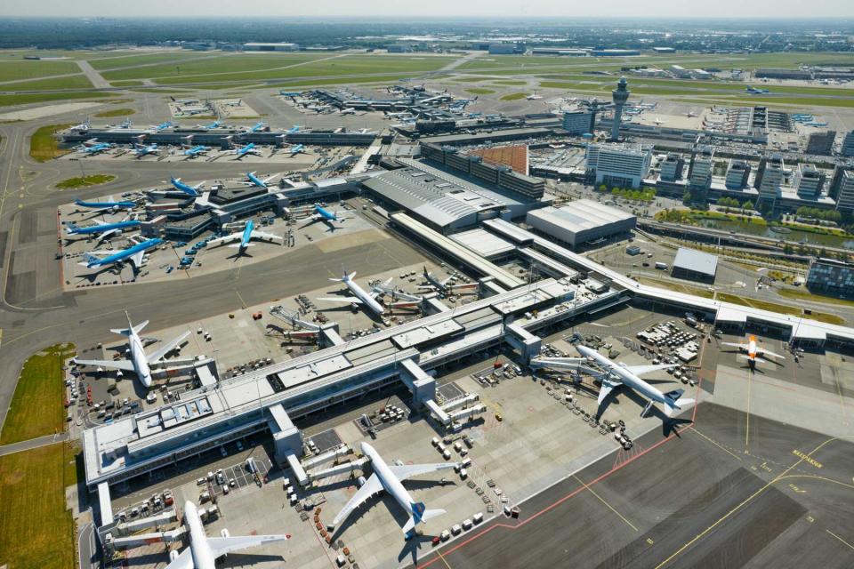 Aerial view of the Amsterdam Airport Schiphol