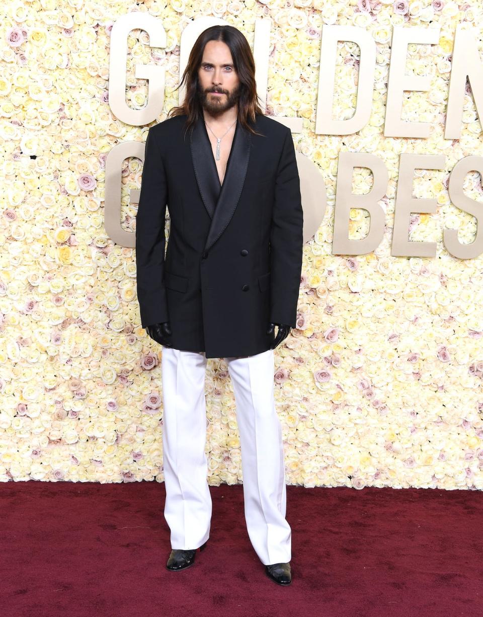 Jared Leto at the Golden Globe Awards on January 7, 2024, in Beverly Hills, California.
