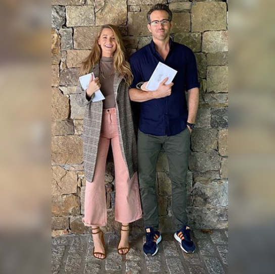 Blake Lively and Ryan Reynolds pose with their US election postal votes