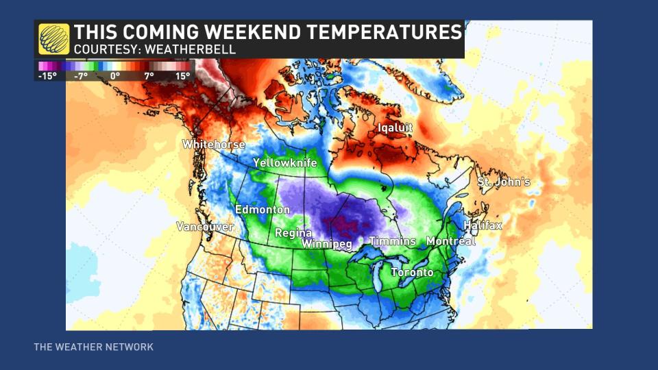 Weekend Temp Anomalies