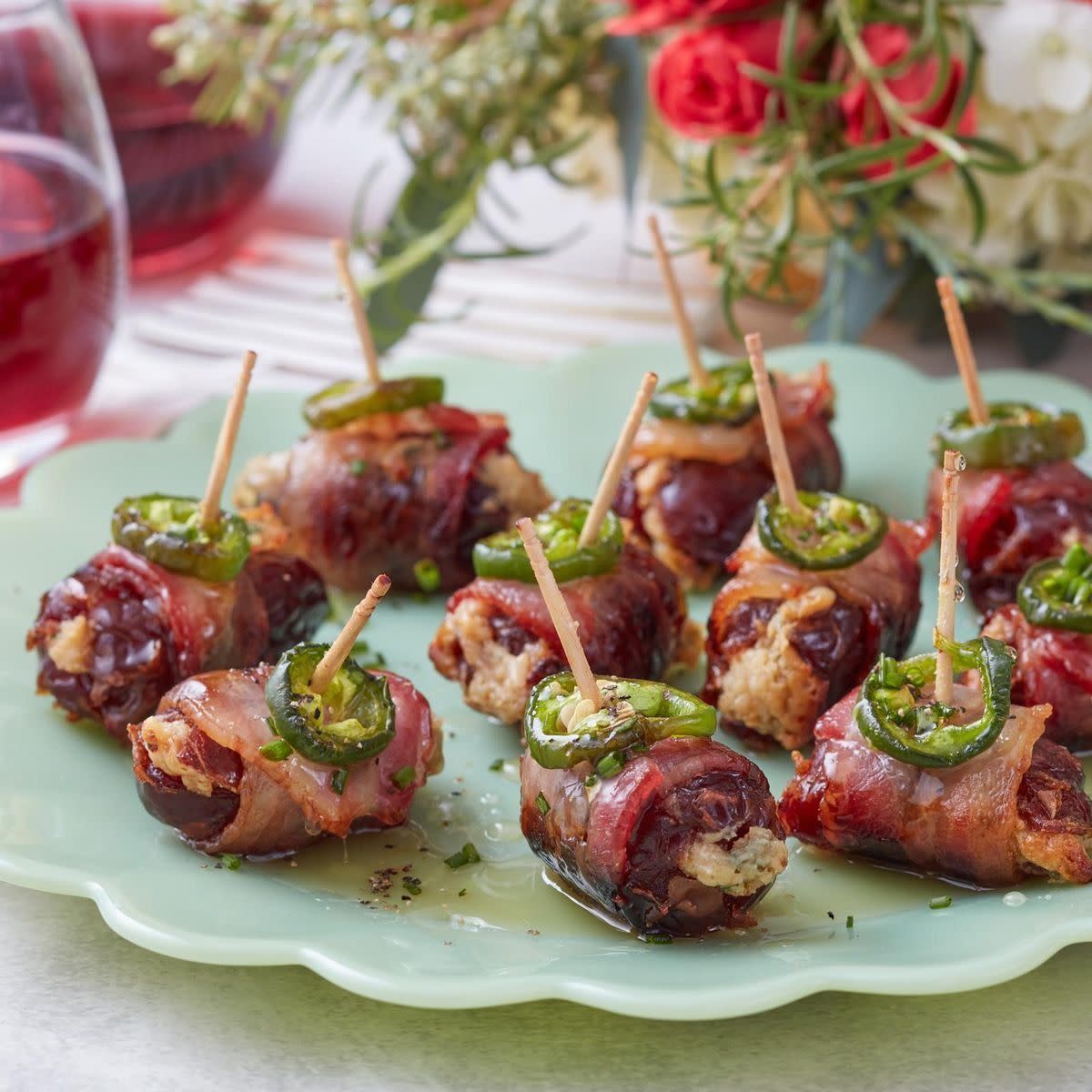 bacon wrapped dates labor day appetizers