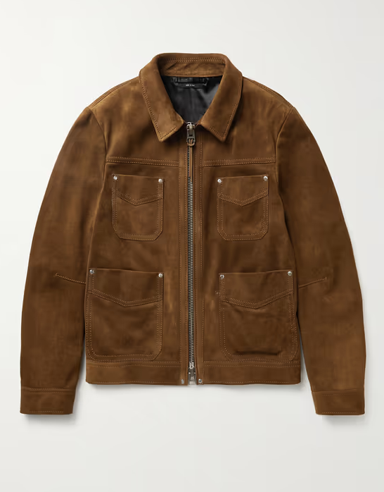 field jacket tom ford brown suede