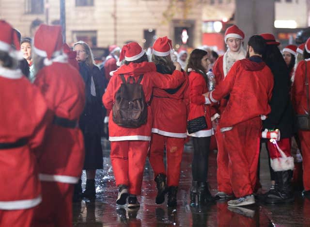 Revellers in Trafalgar Square, London in pre-pandemic times (Yui Mok/PA)