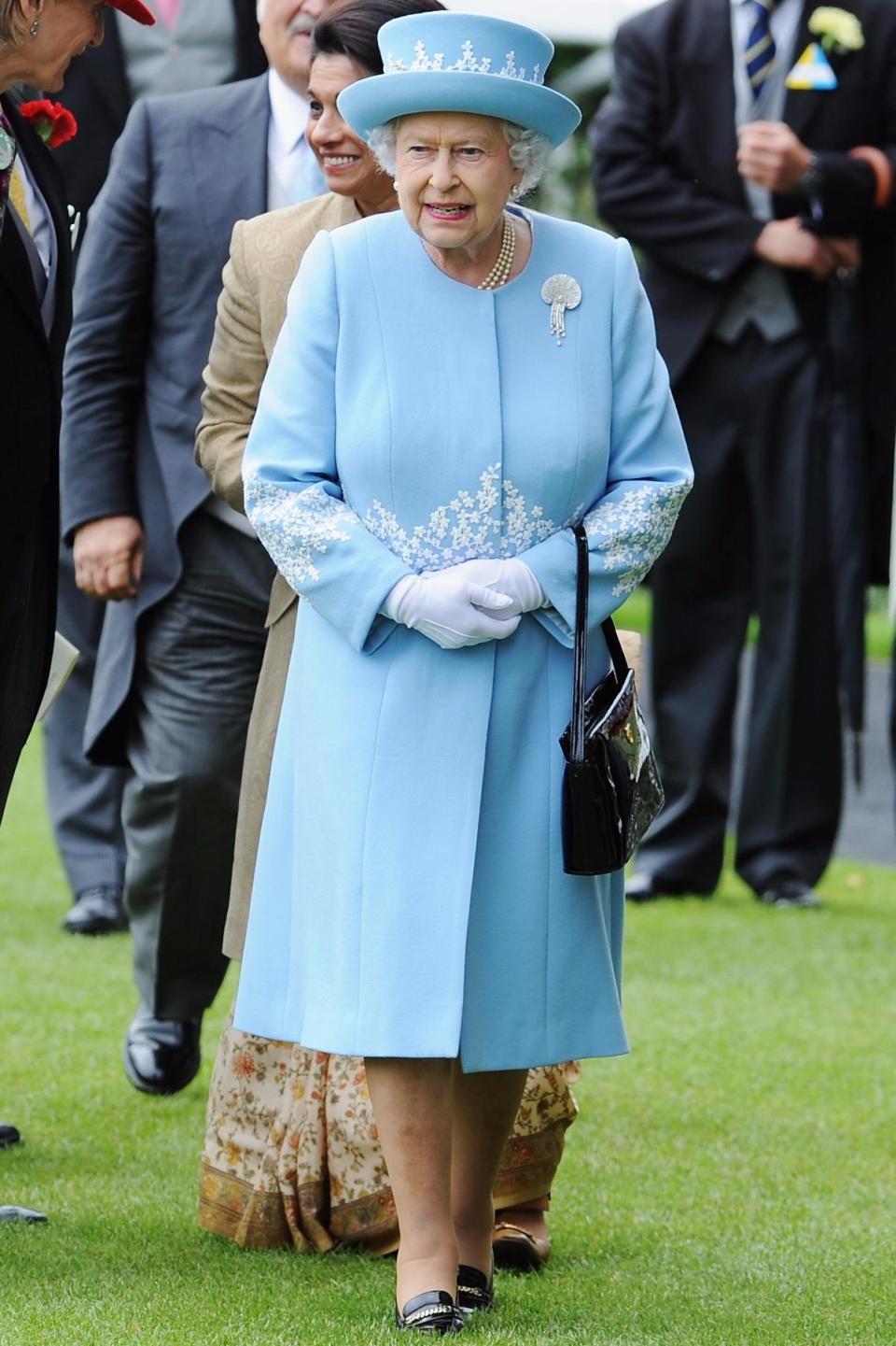 Powder blue is a favourite of the Queen's.