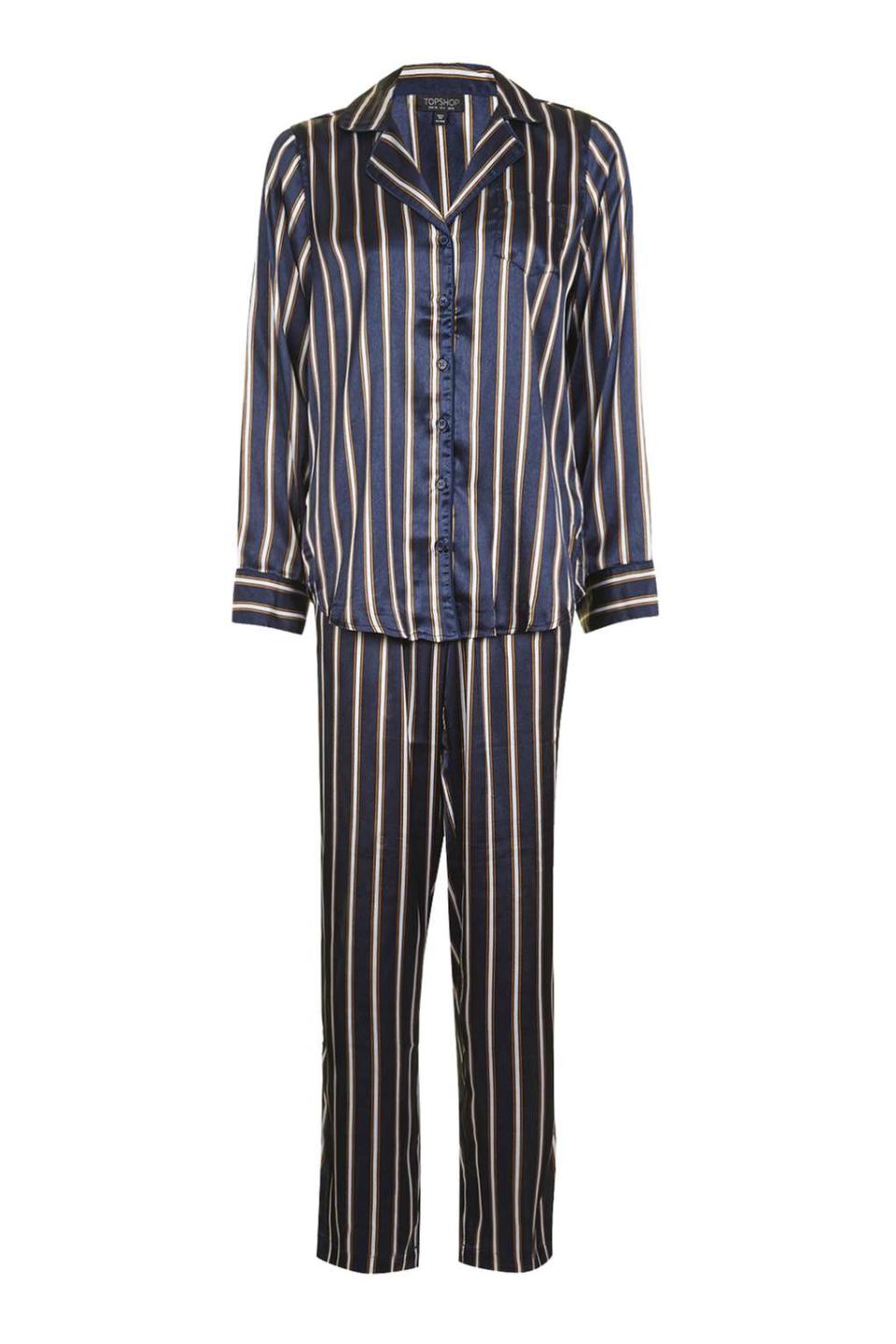 <p><a rel="nofollow noopener" href="http://www.topshop.com/en/tsuk/product/clothing-427/nightwear-2313149/satin-stripe-pyjama-set-5922783?bi=0&ps=20" target="_blank" data-ylk="slk:Topshop, £34;elm:context_link;itc:0;sec:content-canvas" class="link ">Topshop, £34</a> </p>