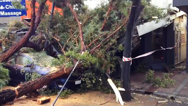 The clean up begins after harrowing weather lashed South Australia. Photo: 7News