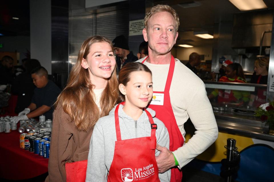 Ian Ziering and his daughters Mia and Penna