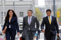 Aaron Davidson (C), former president of the Miami-based unit of Brazilian sports marketing conglomerate Traffic Group, arrives at the Brooklyn Federal Courthouse before entering a guilty plea in the Brooklyn Borough of New York, U.S.,October 20, 2016. REUTERS/Lucas Jackson