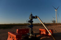 A wastewater injection well is seen at a facility operated by On Point Energy in Big Spring, Texas U.S. February 12, 2019. Picture taken February 12, 2019. REUTERS/Nick Oxford