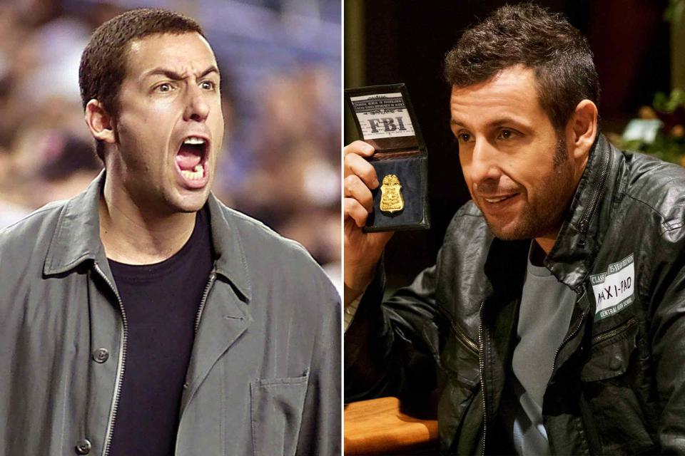 <p>Photo 12 / Alamy ; Tony Rivetti Jr., SMPSP/ Netflix</p> Adam Sandler in 