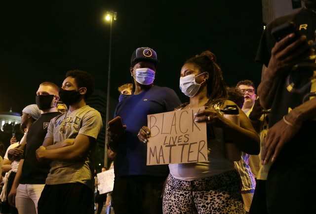 Protesters in Ohio