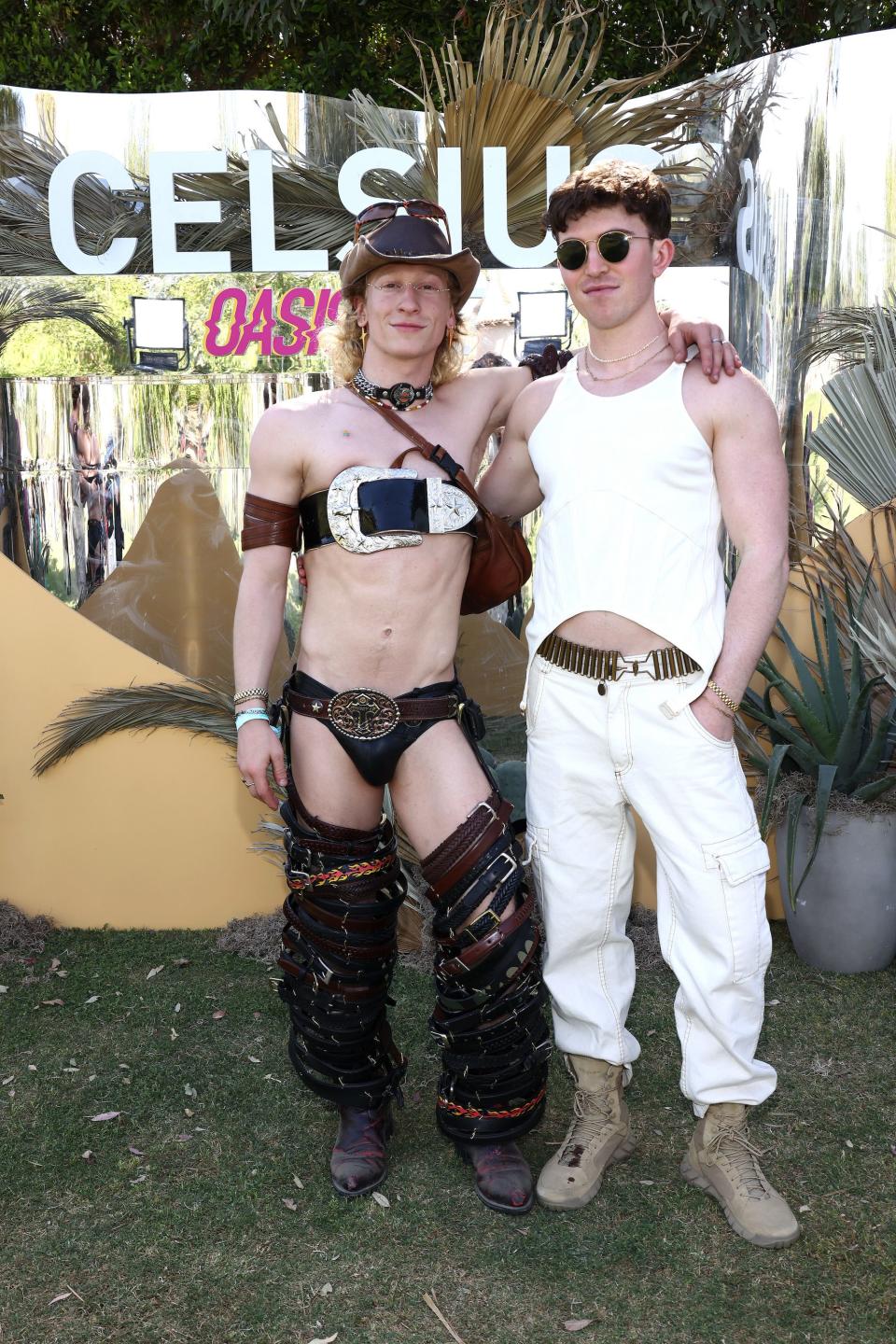 Griffin Maxwell Brooks and Jonathan De Tullio attend Coachella 2023.