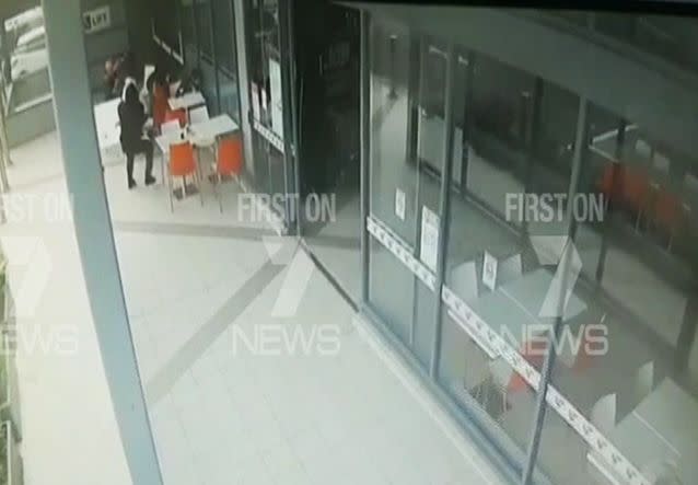 The brazen gunman ran up to a group of people and shot Walid Ahmad at a Bankstown shopping centre. Photo: 7 News