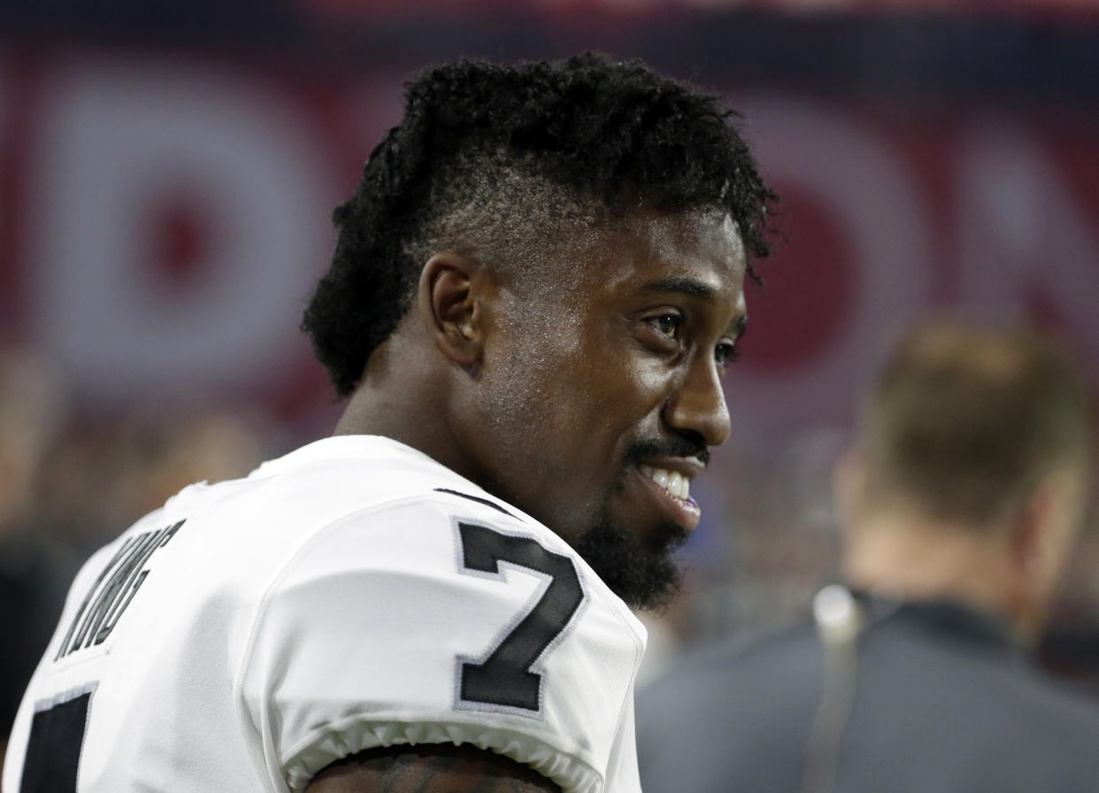 Punter Marquette King is curious why he doesn't have a job in the NFL. (AP Photo/Rick Scuteri)