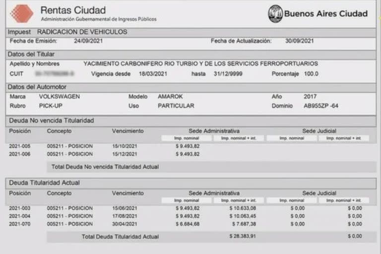 El periodista reveló las deudas de patente que tiene la camioneta que Aníbal Fernández utilizó como interventor de Yacimientos Carboníferos Río Turbio