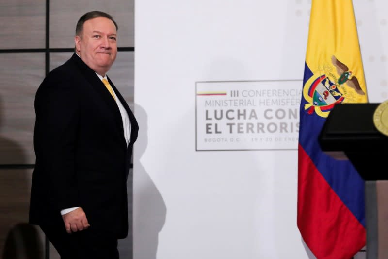 U.S. Secretary of State Pompeo attends an anti-terrorism meeting in Colombia