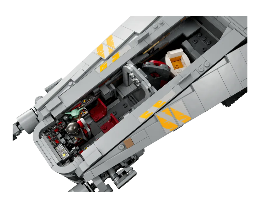 Inside view of the LEGO Razor Crest cockpit