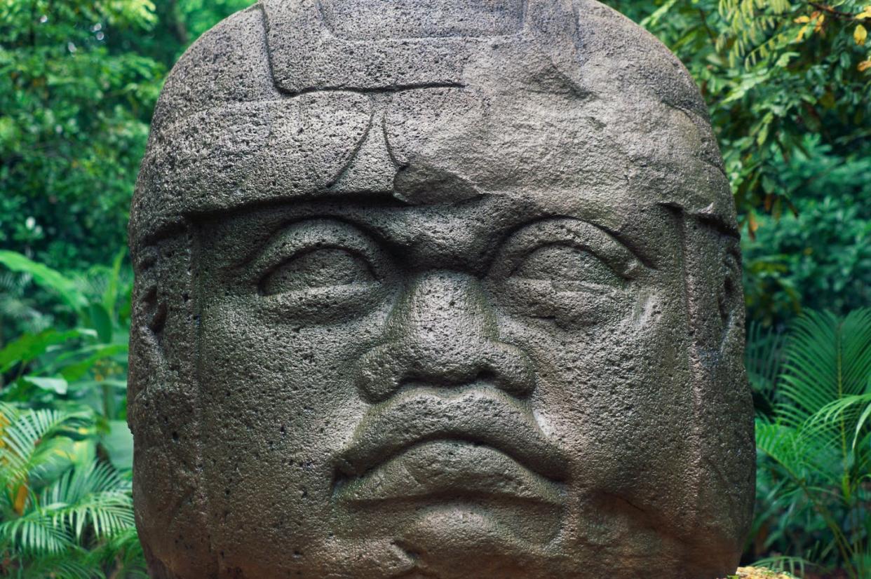 Olmec culture deeply shaped later Mesoamerican civilizations like the Aztecs. <a href="https://www.gettyimages.com/detail/photo/colossal-olmec-sculpture-head-royalty-free-image/523779110?phrase=olmec&adppopup=true" rel="nofollow noopener" target="_blank" data-ylk="slk:Danny Lehman/The Image Bank via Getty Images;elm:context_link;itc:0;sec:content-canvas" class="link ">Danny Lehman/The Image Bank via Getty Images</a>