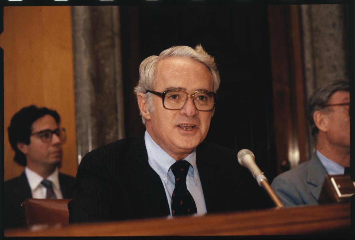 Thomas Eagleton Speaking at Podium