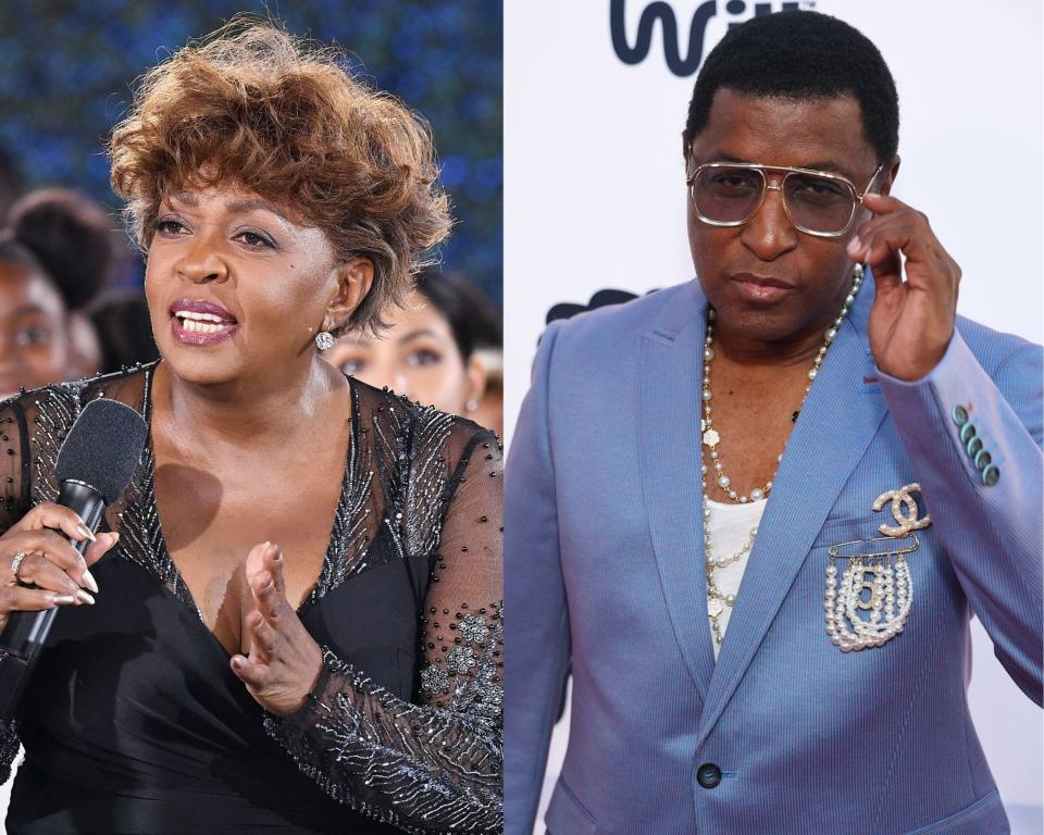 Anita Baker, left, says fans of Babyface have been threatening her as a result of him not performing during a May show on her Songstress tour.