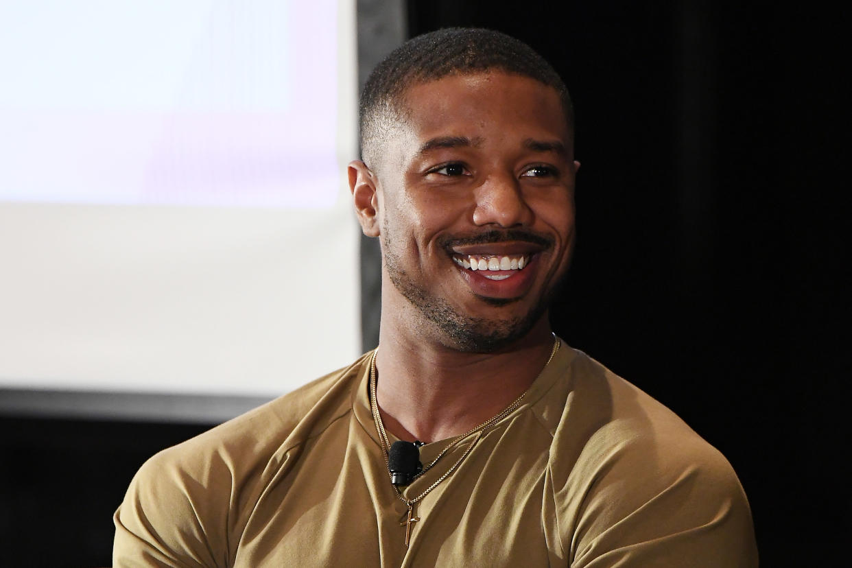 Michael B. Jordan made a surprise stop at a school in Alabama. (Photo: Getty Images)