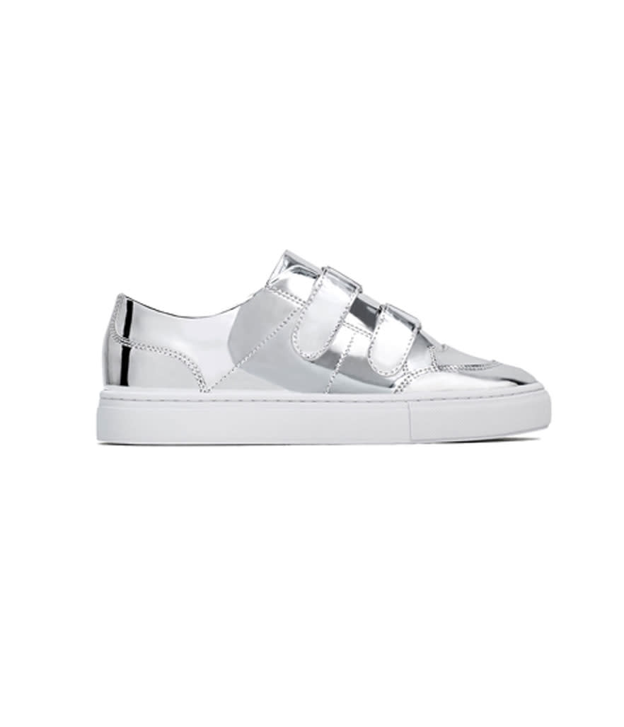 <p>Silver Metallic Plimsolls, $50,<a rel="nofollow noopener" href="https://www.zara.com/us/en/woman/shoes/sneakers/silver-metallic-plimsolls-c796016p4346006.html" target="_blank" data-ylk="slk:zara.com;elm:context_link;itc:0;sec:content-canvas" class="link "> zara.com</a> </p>