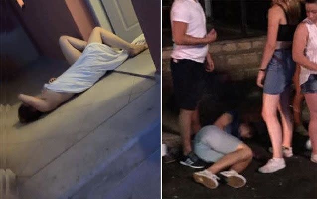 Locals have turned to social media to shame drunk and disorderly party-goers. Pictures: Facebook